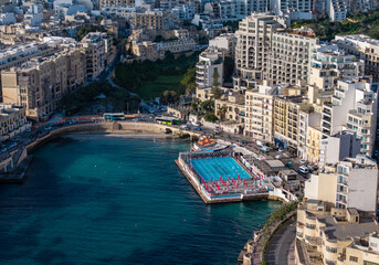 Saint Julian's Bay Malta drone photo