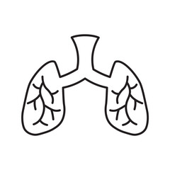 Lungs Vector Icon Design Template