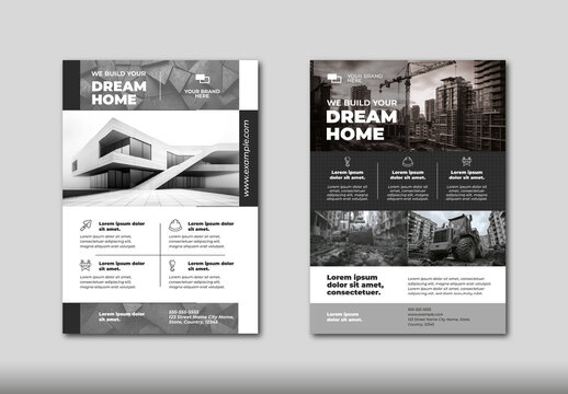 Black And White Real Estate Business Company Flyer - AI Generated Photos