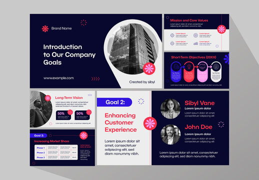 Blue And Red Corporate Business Strategy Presentation