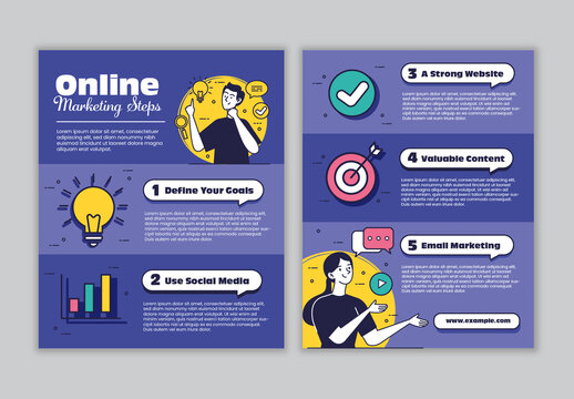 Purple And White Modern Digital Strategy Infographic