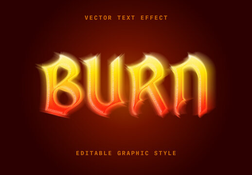 Yellow And Red Fire Blazing Font Burning Text Effect