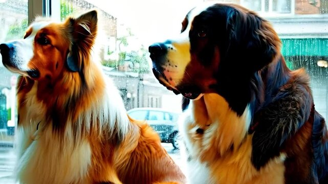 group of dogs standing together