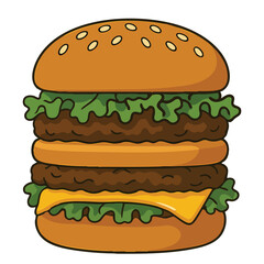hamburger Vector isolated on white background