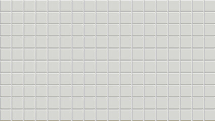 White brick wall pattern. Ceramic seamless metro background. White kitchen backsplash grid. Apron faience print. Cement texture. White square background texture.