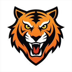 Angry tiger head vector illustration 