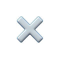 Obraz premium Simple volumetric illustration of a basic icon depicting an error symbol in three-dimensional design