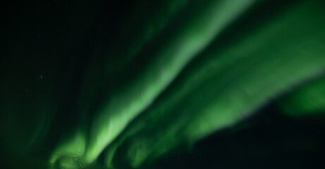 Aurora borealis (northern lights) in Lapland, Finland.