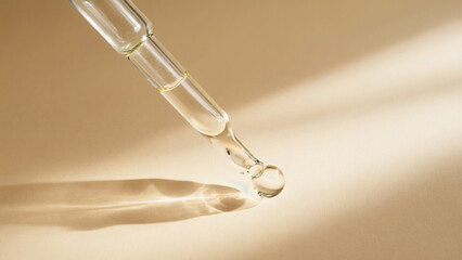 A glass tube filled with a transparent liquid, suitable for scientific or medical illustrations