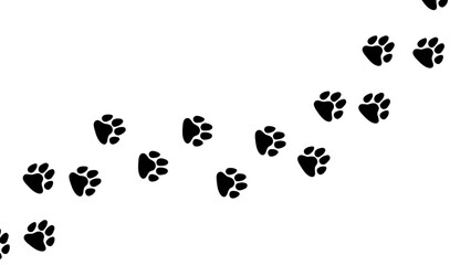 paw print track icon vector illustration isolated on white