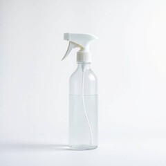 Clear Glass Spray Bottle: Minimalist Product Photography
