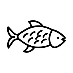 Creative Carp Fish Icon Vector Illustration