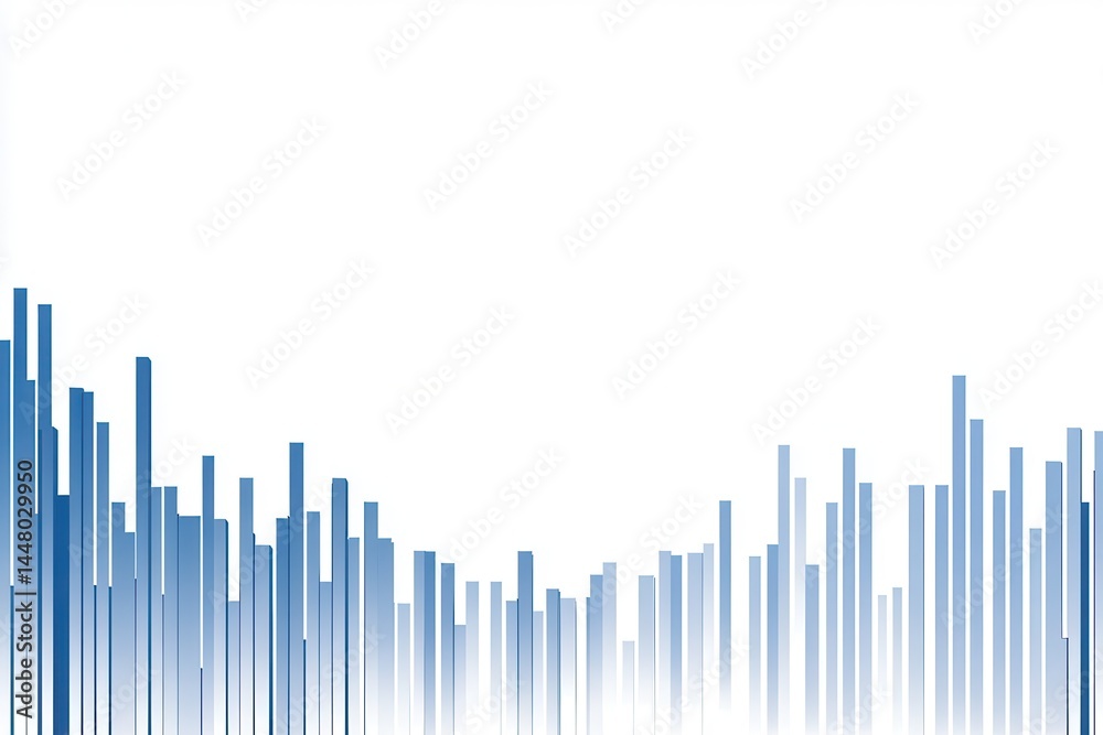 Poster abstract blue gradient bars creating a modern design element for backgrounds or graphics