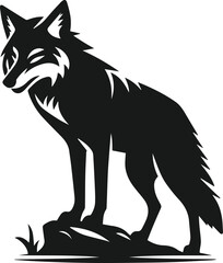 Coyote animal vector silhouette