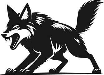 Coyote animal vector silhouette