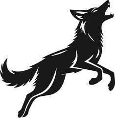 Coyote animal vector silhouette