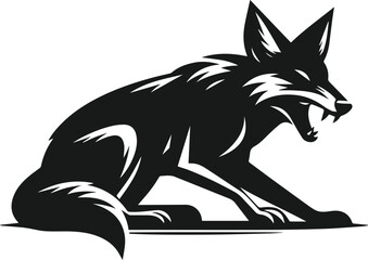 Coyote animal vector silhouette
