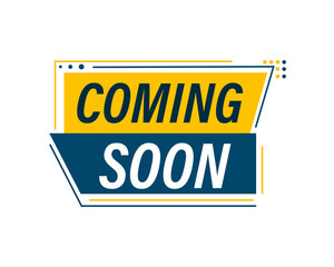 Vector illustration of Coming Soon banner on isolated background