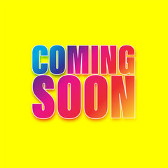 Vector illustration of Coming Soon banner on isolated background