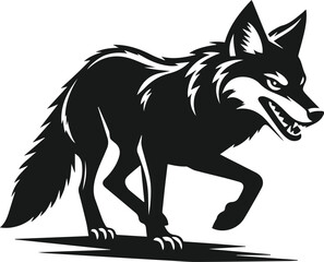 Coyote animal vector silhouette