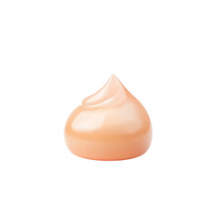 Close-up of a Swirl of Peach-Colored Cream or Lotion