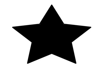 Black Star Shape Simple, Elegant, and Versatile Graphic Design Element