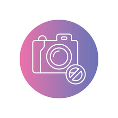 No Camera Icon vector stock illustration