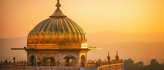 Fototapeta premium Golden Temple Amritsar Sunrise Breathtaking India Travel Photography