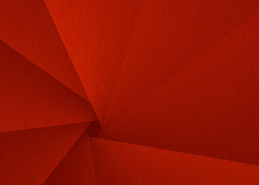 Abstract red futuristic background with lines. Geometric shape natural watercolor paper frame. Line stripes.