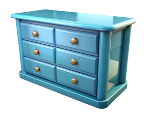 chest of drawers 3d icons in cartoon plastic style minimal isolated on transparent white background, clipping path