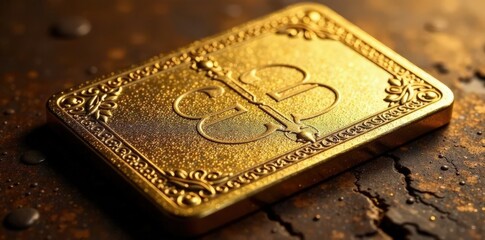 Gilded details on a golden luxury card , card, shine, golden