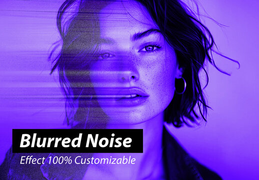Purple And Black Glitch Portrait Blur Noise Image Effect - Ai Generated Photos

