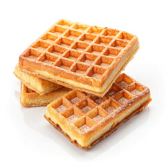 waffles isolated on white background