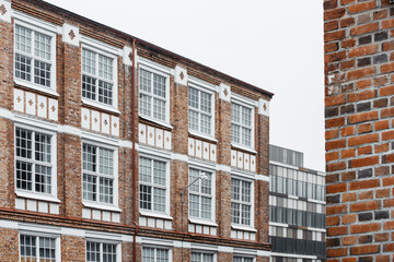 Historic brick building in Sweden showing classic architecture alongside modern design elements