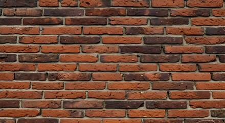 Obraz premium Brick Wall Texture with Red and Brown Bricks Background