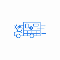 ambulance emergency response icon sign vector