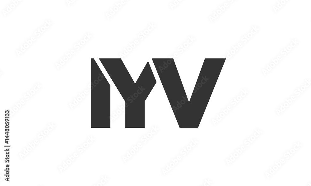 Fototapete iyv logo design template with strong and modern bold text. initial based vector logotype featuring s