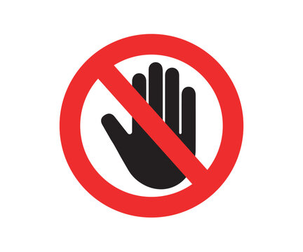No Entry for People Sign Icon Illustration