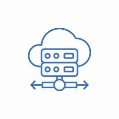 cloud server icon sign vector