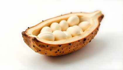 Cocoa pod on a isolated white background