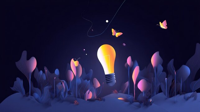 Digital metamorphosis of startup idea into glowing ecosystem overlay cut out on isolated transparent removed background