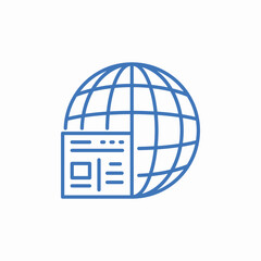 global interface icon sign vector