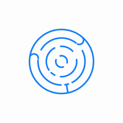 labyrinth path icon sign vector