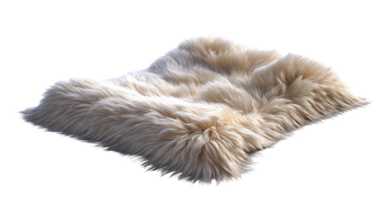 Creamy Soft Fur Blanket: Luxurious cream-colored faux fur blanket, perfect for adding a touch of cozy elegance to any room.  The soft texture invites relaxation and warmth.