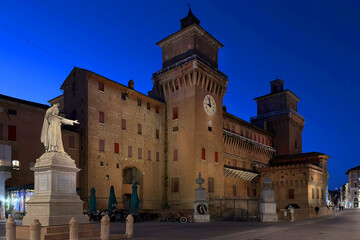 castello estense di ferrara in italia, estense castle in ferrara in italy