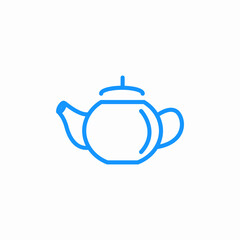 teapot kitchen tea icon sign vector