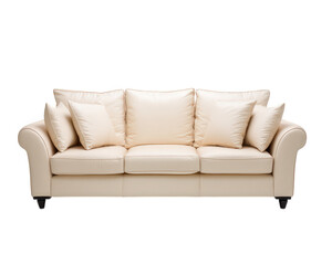 Sleek lounge sofa seat with plush cushions, designed for comfort and style, perfect for modern living spaces. Its neutral color complements various interior designs