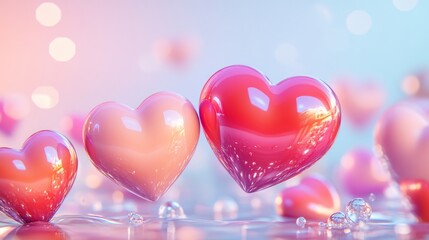 heart background featuring smooth