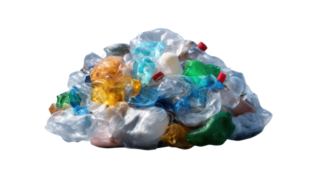Plastic bottle pile: A close-up shot reveals a haphazard pile of discarded plastic bottles, showcasing the environmental burden of waste and the importance of recycling.