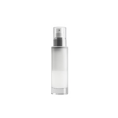 Frosted Glass Cosmetic Bottle with Spray Pump Mockup